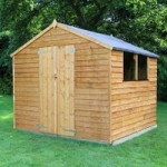 8ft x 8ft Winchester Wooden Overlap Apex Shed Natural