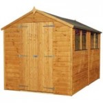 10ft x 6ft Winchester Premium Workman Wooden Apex Shed Natural