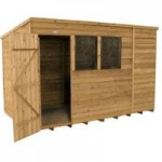 6ft x 10ft Forest Dip Treated Wooden Overlap Shed Natural