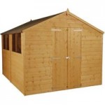 8ft x 10ft Winchester Premium Workman Wooden Apex Shed Natural