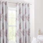 Floral Butterfly Pink Blackout Eyelet Curtains Pink