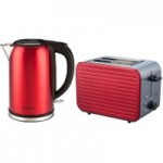 Prestige Pearlescent Red Kettle and Toaster Set Red