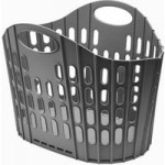 Addis Fold Flat Grey Laundry Basket Grey