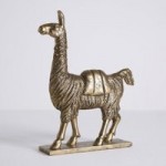 Gold Llama Sculpture Gold