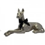5A Fifth Avenue Danni the Diamante Dog Silver, (Foil), Black