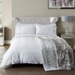5A Fifth Avenue Astor Embellished Grey Duvet Cover and Pillowcase Set Grey