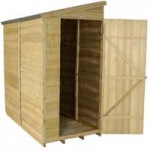 3ft x 6ft Forest Garden Pressure Treated Pent Shed Natural
