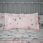 Heavenly Hummingbird Blush Oxford Pillowcase Grey
