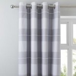 Colby Grey Blackout Eyelet Curtains Grey