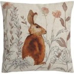 Woodland Hare Cushion Natural