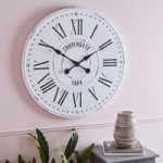 Oversized Metal Clock Cream