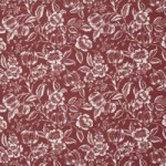 Ashcombe Floral Red Fabric Red
