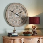 Large Wooden Clock Brown