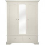 Charlotte Triple Wardrobe White