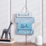 Home By The Sea Wall Plaque Blue