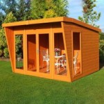 10ft x 10ft Pinnacle Highclere Wooden Summerhouse Natural