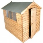 5ft x 7ft Shedlands Dalby Wooden Shiplap Apex Shed Brown