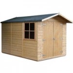7ft x 10ft Shire Guernsey Wooden Apex Shed Natural