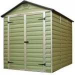 6ft x 10ft Palram Plastic Apex Shed Green
