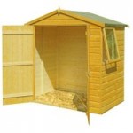 4ft x 6ft Pinnacle Bute Shiplap Apex Double Door Shed Natural