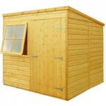 7ft x 7ft Pinnacle Wooden Shiplap Pent Shed Natural