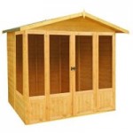 7ft x 7ft Pinnacle Parham Wooden Summerhouse Natural