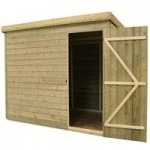 3ft x 4ft Empire Front Right Door Wooden Pent Shed Natural