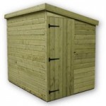 5ft x 7ft Empire Right Side Door Wooden Pent Shed Natural