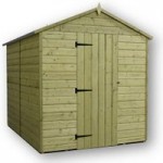 5ft x 10ft Empire Premier Wooden Apex Shed Natural