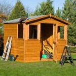6ft x 8ft Shire Orkney Wooden Shiplap Apex Shed Natural