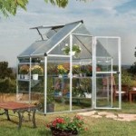 4ft x 6ft Palram Silver Nature Plastic Hybrid Greenhouse Silver