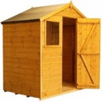 6 x 4 Winchester Wooden Shiplap Apex Shed Natural