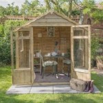 7ft x 7ft Forest Oakley Pressure Treated Wooden Overlap Summerhouse Brown