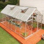 6ft x 14ft Palram Silver Nature Plastic Hybrid Greenhouse Silver