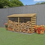 3 x 6 Winchester Wooden Double Log Store Natural