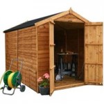 6ft x 10ft Winchester Wooden Overlap Apex Shed Brown