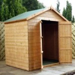 5ft x 7ft Winchester Modular Wooden Shiplap Apex Shed Brown