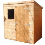 4ft x 6ft Winchester Wooden Shiplap Pent Shed Brown