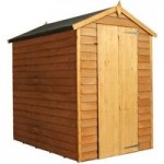 4ft x 6ft Winchester Wooden Windowless Overlap Apex Shed Brown