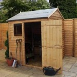 6ft x 6ft Winchester Wooden Overlap Reverse Apex Shed Natural