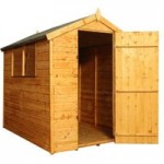 5ft x 7ft Winchester Wooden Shiplap Apex Shed Brown