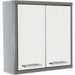 Sicily Grey Double-Door Mirror Cabinet Grey