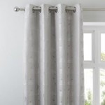 Asher Silver Eyelet Curtains Silver