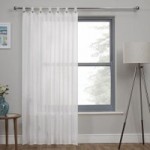 Marley White Tab Top Voile Panel White