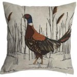 Woodland Pheasant Cushion Multi Coloured