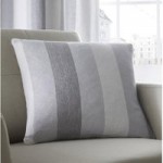 Wide Stripe Grey Cushion Grey