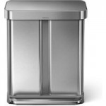 simplehuman 58 Litre Brushed Steel Recycling Bin Brushed steel