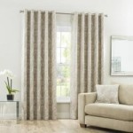 Ginkgo Cream Eyelet Curtains Cream