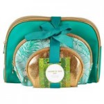 Set Of 3 Cosmetic Bags Teal (Blue)