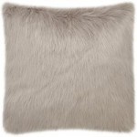 Fluffy Faux Fur Grey Cushion Cover Grey